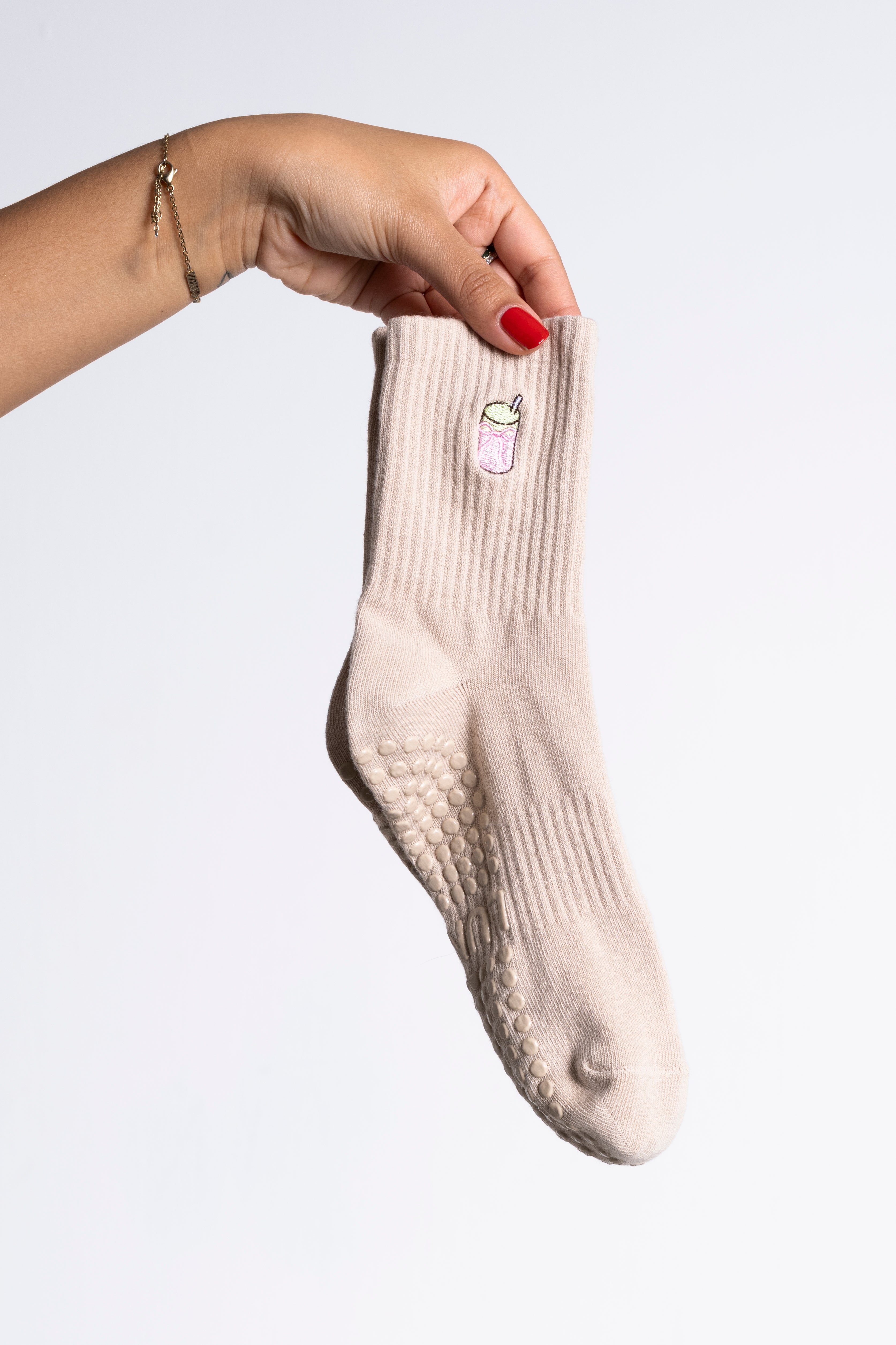 GRIP SOCK - STRAWBERRY MATCHA