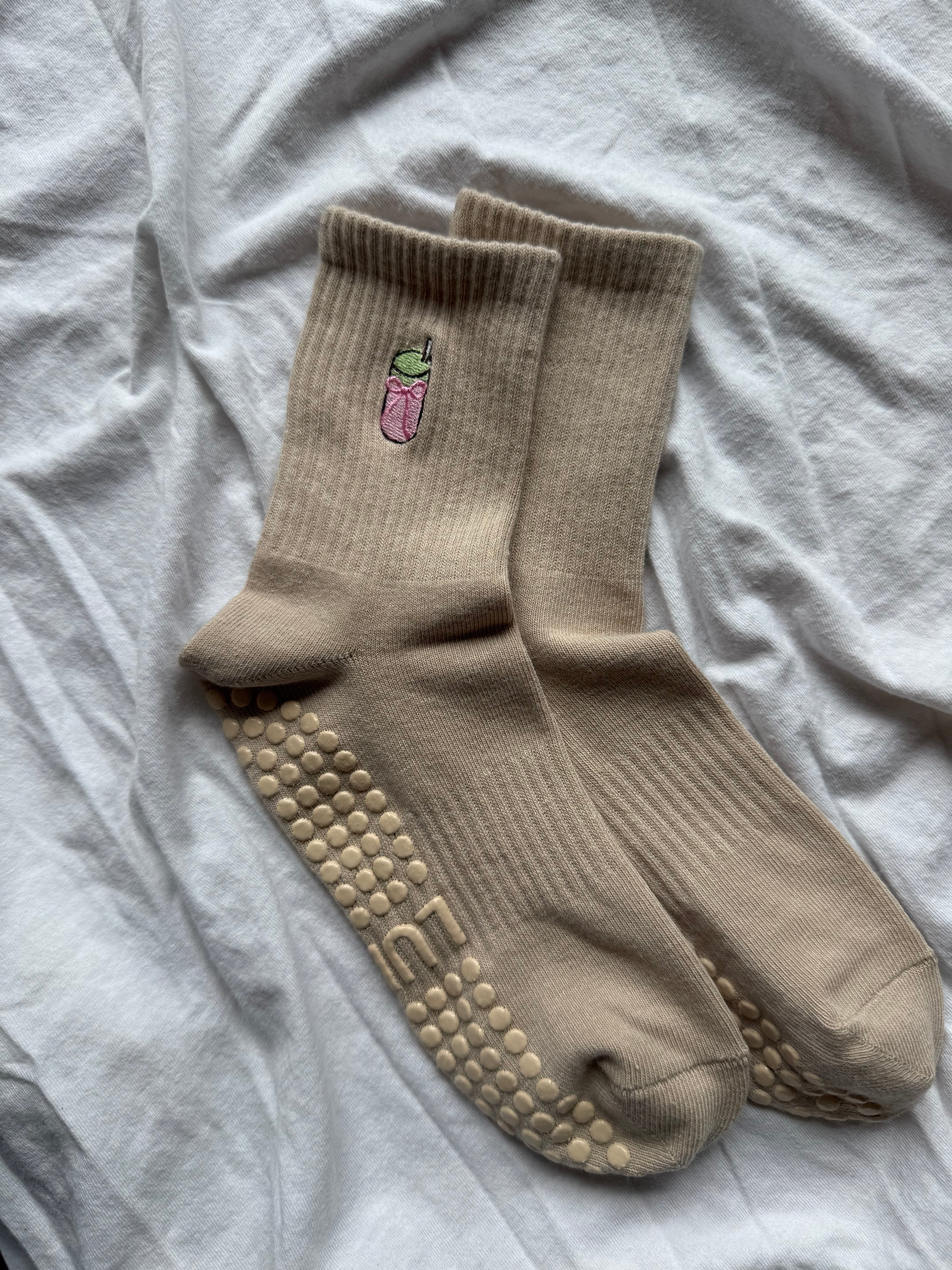 GRIP SOCK - STRAWBERRY MATCHA